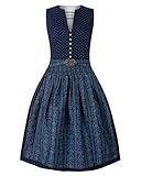 Stockerpoint Damen Dirndl Ellie I Größe 32-48 I Trachtenkleid mit Schürze & liebevollen Details I 100% Baumwolle I Atmungsaktiv & pflegeleicht I Perfekt für Trachten & Festlichkeiten
