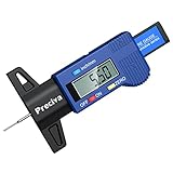 Preciva Reifen Profiltiefenmesser Reifenprofilmesser Auto Tiefenmesser Motorrad Profilmesser Messchieber LCD Display mit Ersatzbatterie, 0-25 mm