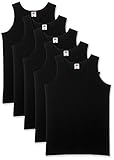 Fruit of the Loom Herren Regular Fit Unterhemd 5-Pack Athletic Mens, Schwarz (Black), 3XL