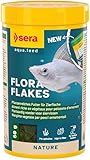 sera Flora Flakes 250 ml (60 g) | Pflanzenreiches Futter für Zierfische | Flockenfutter fürs Aquarium | Pflanzenfutter aus Flocken mit ballaststoffreichen Inhaltsstoffen | Hohe Futterverwertbarkeit