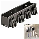 NAROSEBE Zahnbürstenhalter Metall Wand Zahnputzbecher Halter Ohne Bohren Zahnbürstenhalter Elektrische Zahnbürste Zahnbürstenkopf Halter Schwarz Zahnputzbecher Halterung Zahnbürsten für Badezimmer