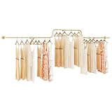 Wandmontierter Kleiderständer, industrielle Rohr-Kleiderbügel für Einzelhandel Boutiquen und Heimgebrauch, platzsparende Kleidungsdisplay-Lösung