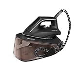 Rowenta VR5120 Easy Steam Dampfbügelstation, 2400 Watt, 110 g/Min. variabler Dampf, 210 g/Min. extra Dampfstoß, schnellaufheizend, 1,4 L Wassertank, Antikalk-System, Eco-Modus, Zimt/Schwarz