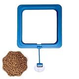 Fisch-Futterring – Fischfutterspender | runder und quadratischer schwimmender Futterspender | Aquarium Fissh Turtle Tank geeignet für aquatische Haustierfütterung, Wasserkontrolle