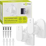 Goobay 49394 Lautsprecher Wandhalterung universal, schwenkbar / neigbar für Boxen bis 35 kg, weiß
