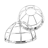 SOIMISS 2 Stück Brandschutzabdeckung brandfluchthaube flammschutzhaube Abdeckhaube Zugluftstopper grau für Drahtschutz dekorative Rauchmelderabdeckung Rostfreier Stahl