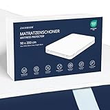 JACOBSON Matratzenschoner 90 x 200 cm - wasserdichte Matratzenauflage - atmungsaktiver Matratzenschutz (90x200cm)
