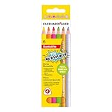 Eberhard Faber 518306 - Buntstifte Set TRI Winner, 6 Farbstifte in Neon Farben, bruchsicher