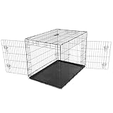 Rampart Signature Series Hundebox mit Trennwand, Doppeltüren, Doppelverriegelungstüren und herausnehmbarer Kunststoffbox, 91,4 cm, ideal für Haustiere mit einem Gewicht von bis zu 31,8 kg