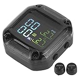 Auto Externer TPMS -Sensor, Drahtloses Motorrad TPMS Echtzeit -Reifendrucküberwachungssystem Hohe Genauigkeit mit 2 Sensoren
