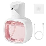 CLIUNT Seifenspender Automatisch, 500mL Elektrischer Schaumseifenspender zur Wandmontage, Berührungsloses Seifenspender, mit USB Wiederaufladbar, für Bad Toilette Küche und Büro, Weiß