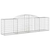 Gabionen Hochbogen 10 STK. 300x50x80/100cm - Verzinktes Eisen für Gartenpflege - Langlebig & Wetterfest - Ideal für Gartengestaltung & Zaunbau
