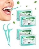 Zahnseide Sticks Minze NETONDA 200 Stück Zahnreinigung Zwischenräume Flossers Mint Dental Floss Zahnseide mit Zahnstocher Geschmack Minze Zahnsticks Zahnseidesticks