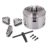 Holzdrehfutter – 3-Backen selbstzentrierende Legierungsaufsätze, 80 mm, manuelles Drechselfutter, für Fräsmaschine, 3D-Drucker, Gravierer, Holzbearbeitung, Bohrwerkstatt, Holzarbeiter