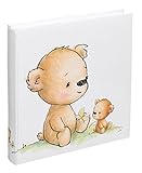 IDEAL TREND Teddybär Fotoalbum 30x30 cm 100 weiße Seiten Baby Foto Album Fotobuch