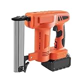 TRDEWR Nagelpistole Haushalt Schnelle Lithium Elektrische Nagelpistole F10-F30 MM Wiederaufladbare Gerade Nagelpistole Holzbearbeitung Sicherheitsverriegelungstaste(with 2 Batteries)