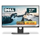 Dell UltraSharp U2718Q 27 Zoll Business Computer Monitor, Desktop Gaming Monitor, 4K UHD (DisplayPort - HDMI - USB-HUB - VESA), PC Bildschirm, schwarz/Silber (Generalüberholt)