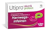 Utipro akut & protect, 3-fach stark bei akuter und wiederkehrender Blasenentzündung, akut und vorbeugend, unterstützend bei Antibiotika-Therapie, reduziert die Bakterien in Blase und Darm, 15 Stück