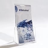 5 Stück DIN Lang (DL) Tisch-Prospektständer als Flyerständer, Prospekthalter von VITAdisplays, transparenter Prospektaufsteller