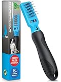 BluePet Profi Entfilzungskamm für Hunde und Katzen I Entfilzungshaken, Entfilzungsmesser, Entfilzungsharke Katze, Knoten Entferner Katze, Entfilzungskamm Hund, Entfernt Verfilzungen und Knoten