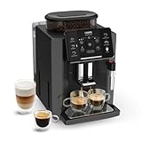 Krups Sensation Kaffeevollautomat mit Milchschaumdüse, Kaffeemaschine für Espresso, Cappuccino & Latte Macchiato, gemacht für Bohnenkaffee & Filterkaffee, bis zu 5 Kaffeegetränke und 2-Tassen-Funktion