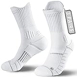 Rahhint Coolmax 3 Pack Kompressions Laufsocken Herren Damen Anti-Blasen-socken Running Socks Sportsocken mit TAB-Design, Kompressionszone, Belüftungsnetz und Fußgewölbeunterstützung