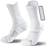 Rahhint Coolmax 3 Pack Kompressions Laufsocken Herren Damen Anti-Blasen-socken Running Socks Sportsocken mit TAB-Design, Kompressionszone, Belüftungsnetz und Fußgewölbeunterstützung, Größe 35-54