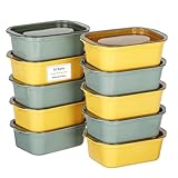 VINATO Frischhaltedosen mit Deckel 10er Set – 500ml Gefrierdosen aus BPA-freiem PP, stapelbare Vorratsdosen mit Deckel, mikrowellen- & gefrierschrankgeeignet