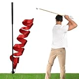 yoakaiax Golfschwung-Trainer-Hilfe, Golf-Trainingshilfe, realistischer Klang, Golfgrifftrainer mit 360-Grad-Drehkopf, ergonomische Übungsstange zum Chippen, Schlagen, Schlagen oder