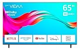 DYON Smart 65 VX - 65 Zoll (164 cm) Fernseher (4K Ultra-HD Smart TV, Triple Tuner (DVB-C/-S2/-T2), App Store, Prime Video, Netflix, YouTube, DAZN, Disney+) [Mod. 2024]