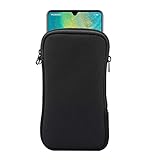 Neopren Handyhülle Mesh Tasche Lanyard Hülle für iPhone 16 Plus 15 14 13 Pro Max Samsung Galaxy S24 Ultra S23 Ultra A15 A14 A04s A23 A13 A03 A04 OnePlus 11 Pixel 8 Pro (XL, Schwarz)