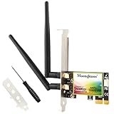 WiFi 6 Karte PCIe mit Bluetooth 5.2, Intel WiFi 6 AX200 Chip, 2974 Mbps Dual Band (2,4 GHz/5 GHz) Wireless Netzwerkkarte mit MU-MIMO, Ultra-Low Latenz, WiFi Adapter für Windows 11/10