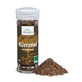 Herbaria Kümmel bio 40g Streuer – Bio Kümmel ganze Samen in Bioland-Qualität – Bio-Gewürz für Kraut, Eintöpfe und als Brotgewürz – Premium Bio-Qualität - im praktischen Glas-Gewürzstreuer