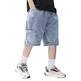 Allbestop Jeans Baby Jungen Shorts Baggy Kurze Hosen Jeansshorts Mädchen Shorts Kurze Jeans Mädchen Hose Jungen Kinder Bermuda Sommer Baggy Kurz Jeanshose Kleidung Für Mollige Kinder 170