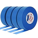 Fyguard 4 Rolle Malerkrepp, 50m x 24mm Kreppband Blau Malerband Masking Tape Abklebeband Maler Papierklebeband Hitzebeständig UV-Beständig für Malerarbeiten Renovierungen Handwerke