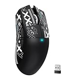 ATTACK SHARK X11SE Kabellose Gaming-Maus, 63g Superleicht, mit PixArt PAW3311-Sensor, 22000DPI, Tri-Mode BT/2,4 GHz/Kabelgebunden, 1000Hz, 300mAh, Dual-Treiber, für PC/Xbox/Mac, Schwarz mit Klebeband