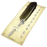 Angoily 1 Satz Feder-Stift-Set Geburtstagsgeschenk Füller Tinte Dip Stift Tauchstift mit 5 Stiftspitzen Geschäftsgeschenk Rostfreier Stahl