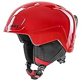 uvex heyya - leichter Skihelm für Kinder - individuelle Größenanpassung - optimierte Belüftung - fire red - 51-55 cm