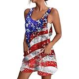 Sexy Jumpsuit Damen Offener Schritt zum Unabhängigkeitstag für L Cosplay(Khaki,S)