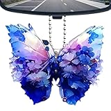 Schmetterlings-Sonnenfänger für Auto – Sonnenfänger für Fenster – Bogen-En-2D Pailletten Charm Lenkrad für Innen Auto Handtasche Studenten Rückspiegel