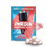 PWRGRUM Energy-Kaugummi Energy-Geschmack 4er Pack I Bis zu 4-Stunden Energie Boost I Zuckerfrei & Zahnpflegend I Ideale Alternative zu Energy-Drinks I Gönn dir natürliche Power mit jedem Kauen!