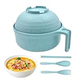 Sghtil Ramenkocher für Mikrowelle, Ramenschüssel | Ramenschüssel mit Stäbchen und Löffel | Mikrowellengeeigneter Nudelkocher | Instant-Kocher für Schlafzimmer