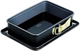 Dr. Oetker Rechteckige Springform mit Servierboden 28 x 18 cm Back-Idee – Eckige Backform mit schnitt- & kratzfestem Flachboden & Emaille-Beschichtung – Kuchenbackform mit Antihaftbeschichtung