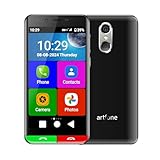 Artfone Smart_500 Smartphone für ältere Menschen,SOS-Taste, 5-Zoll-Display, Android 12, 13MP Kamera, USB-C, 2800mAh Akku,GPS, NTC, Schwarze Ladestation Seniorenhandy