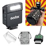 Godox Blitz iM22 Mini Kamera Blitzgerät, Manueller Blitzlicht Speedlite, 5 Leistungsstufen, 440 Blitze bei voller Leistung, Flash Kompatibel mit Ricoh GR III RG iii X, Canon Sony Nikon Fujifilm Pentax