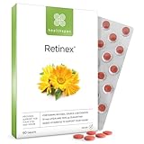 Healthspan Retinex | 60 Tabletten | 10 mg natürliche Luteinquelle | Hoher Gehalt an Zeaxanthin | Zusatz von Vitamin B2 | Vegan