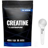 CREATIN PULVER - - Ultra Reinheit - Kreatin Monohydrat + Vitamin B6 - Optimal Hochdosiert - Ultrapure Creatine Monohydrate 100% Vegan - In Deutschland abgefüllt 450g