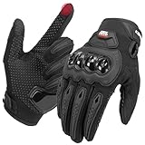 KEMIMOTO Motorrad Handschuhe Herr, Motorradhandschuhe Sommer mit Knöchelprotektor und Touchscreen, Atmungsaktive Outdoor Handschuhe für Herren und Damen, für Motorrad, Fahrrad, Roller, Jagd