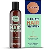 MOÉRIE Mineralshampoo für längeres, dickeres und volleres Haar – vegane Haarprodukte, parabenfreie Haarprodukte, alle Haartypen, kehren Haarausfall um, 251 ml, Lotion