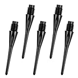 flintronic Dartspitzen Kunststoff, 100 Stück Ersatzspitzen für Softdart-Dartpfeile, 2BA-Gewinde Dartpfeil Spitzen, Stabile Dartspitzen Kunststoff, Nylon Spitzen für Dartpfeile Softdart (Schwarz)